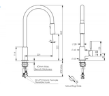 2023 Matte Black Pull out Kitchen tap Solid stainless steel PVD plated V549-BLACKPULLNEW4