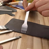 Leather Stitching, White Steel Prong DIY Craft Handwork Tools, Hole Chisel,Graving Stitch V1370-AZ4-03827