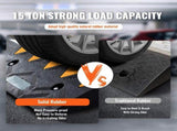 Rubber Curb Ramp 2 Pack, 11 cm Rise Height Heavy-Duty 15 tons Load Capacity Threshold Ramps, V952-SJDLYPDGB2197XYY7V0