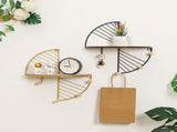 Simple Round Wall Shelf Multifunctional Geometric Wall Art Shelf Home Bedroom Wall Storage Shelves V1294-YM0523-220511JY02-2