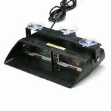 Blue LED Strobe Warning Light, 16 LED Waterproof 12V-24V Emergency Flash Lamp V1263-JX-5816