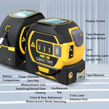 60m Laser Measure, Cross-line Laser Level, 5m Tape Measure Yellow V1181-HO0305-YE