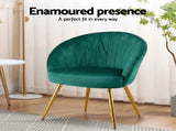Artiss Armchair Velvet Green Eloise UPHO-C-ARM-5107-GR