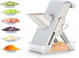 Kitchen secure Mandolin Vegetable Slicer With Adjustable Blades With Container V1263-JX-1938