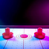 Air Hockey Paddle and Puck Set with Durable Plastic Build and Thick Lint Pad for Smooth Table V1369-AZ3-W-16918