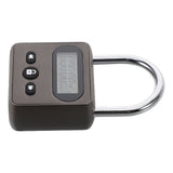 Rechargeable Electronic Time Padlock Metal Timer Lock with LCD Display Zinc Alloy for Home V1369-AZ3-W-13235