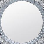 Wall Mirror Sparkling Crush Crystal MDF Silver And Grey MRR-01 V43-MRR-01