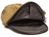 Vintage Waxed Canvas Crossbody Sling Bag with Crazy Horse Leather, Large Capacity Chest Pack, V1232-RBBB-004