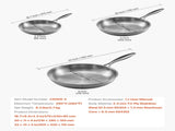 Tri-Ply Stainless Steel Frying Pan, 3 Piece , Cooking Skillet with Heat-Resistant V952-BXGCGSJTBXG8CNBK6001V0