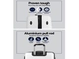 Wanderlite 20" 24" 28" Luggage with TSA Lock Spinner Travel Suitcase Carry On Hard Shell Luggage LUG-ABS-LINE-3SET-WH