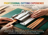 Leather Strap Cutter, Stainless Steel Leather Strip Cutting Machine with 0-8cm Scale and V1107-CS-YNKZ15