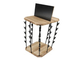 Chip Rack Display Stand 5 Tiers 40 Clips 360 Degree Rotating Snack Organizer with Wooden Base for V1294-YM0901-3118240260411