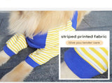 Blue 4XL Size Dog Protective Care Set - Polyester Elbow Sleeve, Adjustable Taffeta Dog Boots with V888-ELOSUNG56043