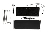 12V 20W Solar Powered Fan Kit Monocrystalline Silicon 3W Dual Cooling Fan for Car Greenhouse V1294-YM0521-3114230026411