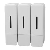 Shower Soap Dispenser 250ml 3 Chamber Leakproof Wall Mount Manual Shampoo and Conditioner Dispenser V1294-YM0901-3112250030411