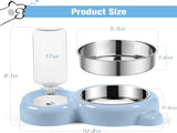 Cat Food and Water Bowl 2 in 1 with Automatic Water Dispenser Light Blue, 500 ml V1237-ZY-818-303