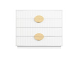 Sarantino Gail Chest of Drawers Tallboy Dresser in White CHE-102-02-WH