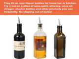 48 Pack Stainless Steel Classic Bottle Pourers Tapered Spout - Liquor Pourers with Rubber Dust Caps V1258-DP02-C-2784