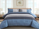 Coastal Drift striped Comforter Bundle Breezy 3Piece Bedding V745-MAB010843AJ3