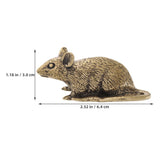 HOOWIFFY Brass Lucky Rat Figurine Traditional Feng Shui Sculpture for Home Decor and Office Display V1189-WXFWAL-20260326-02543