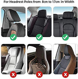 Car Travel Headrest 180 Adjustable and Washable Pillow PU Leather V178-12069