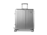 Wanderlite 28 Inch with TSA Lock StainlessSteelWrappedCorners Hard Shell Travel Suitcase LUG-ALU-28-SILVER