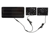 Solar Powered Fan Kit Waterproof Portable 10W 12V for Chicken Coop Greenhouse Dog House Shed Exhaust V1294-YM0703-3114230003911