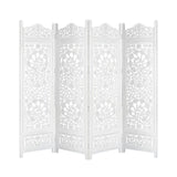 Koch 4 Panel Room Divider Screen Privacy Shoji Timber Wood Stand - White V315-WOWP-12