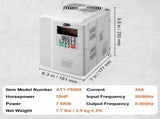 VFD 10HP, 7.5KW, 34A, 1 Phase 220V-240V Input to 3 Phase 220V-240V Output Variable Frequency Drive, V952-BPDSQ10HP0005U6U2V7