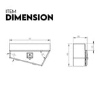 Under Tray Tool Box Underbody Pair Set 750mm White Steel V379-UTRYWHTL7SET07