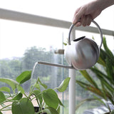Long Nozzle Watering Can 1000ml Stainless Steel Metal European Plant Pot Sprinkler with Handle for V1369-AZ3-W-01423
