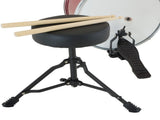Karrera Mini 4-Piece Children Drum Kit Set Wooden with 2 Toms Bass Pedal Snare Stool Metallic R 4PC-DRUM-RD