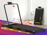 Everfit 3 in 1 Treadmill Electric Walking Pad Auto Incline Foldable for Home Gym Black TMILL-TITAN41-PAD