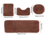 Chmadoxn Solid Color Bathroom Rugs Sets, 3 Piece Ultra Soft Non-Slip Bath Rugs and Mats Set, Super V1189-WXFWAL-20260326-01765