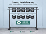 CARLA HOME Double Rod Clothes Rack with Wheels, Metal, Portable Wardrobe Rack LSB-36543