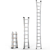 Telescoping Ladder A Frame, 13 FT Compact Aluminum Extension Ladder, Multi-Function Portable V952-DGNAZXYST40MJ7HIQV0