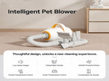 Smart Pet Grooming Dryer with Adjustable Speed Temperature Replaceable Nozzles for Quick Drying V1341-ZY-84M2XW99-A