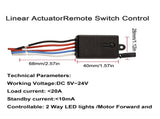 GLFS Forward Reverse Remote Switch Linear Actuator 12V Remote Switch DC5-24V 20A Relay 2 Way V1189-LWWAL-20260327-04160