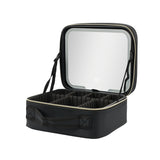 Portable Makeup Case with LED Light Mirror Travel Cosmetic Bag Organiser Adjustable Dividers Large V888-ELOSUNG38604