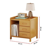 Bamboo Bedside Table Nightstand Storage Bedroom Sofa Side Stand V63-838001