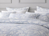 Bianca Laurieton Blue Jacquard Botanical Bedspread Set Super King V442-BCA-BEDSPREAD-LAURIETON-BLUE-SK