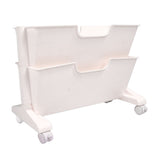 Double Layer Movable Deskside Bookshelf Removable Small Bookcase Dormitory Organize Trolley Shelf V1294-YM0706-3116230011411