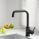 Cefito Kitchen Mixer Tap Mixer Rectangle Sink Faucet Basin Laundry Black TAP-A-82H33-BK
