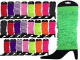 24 LEG WARMERS Knitted Womens Neon Party Knit Ankle Fluro Dance Costume 80s BULK - Assorted Pack V563-BR-24NNLEGWRMR-ASSTDPCK