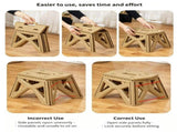 Compact Foldable Plastic Low Stool 28x32x23cm Black,Handheld Portable Seat for Fishing Camping V1221-XM-LB5257-ZS168
