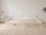 Double Wooden Bed Frame Home Furniture White V63-843151
