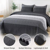 Detailed Quilted Bedspread and Pillowcases Set: A Signature of Quality and Style - Queen size V745-MAC080195Q13U