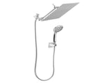 Cefito High-Pressure Rain Shower Head with Handheld, Gear-Lock Anti-Sag Arm for Family Spa, 12" SHOWER-B2-SQRO-10-SI