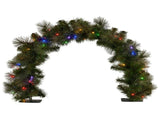 Christabelle 60cm Tabletop Christmas Archway Garland with LED Lights Gold Mantle Decoration Orn 112_SENGGTA