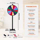 24 inch Spinning Prize Wheel, 14 Slots Spinning Wheel, Roulette Wheel with a Dry Erase and 2 V952-CJZLJP24YCLDOLAIQV0